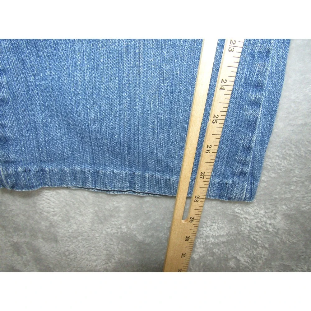 Michael Kors Womens Jeans‎ Blue Denim Studded Pockets Bootcut Cropped Size 12